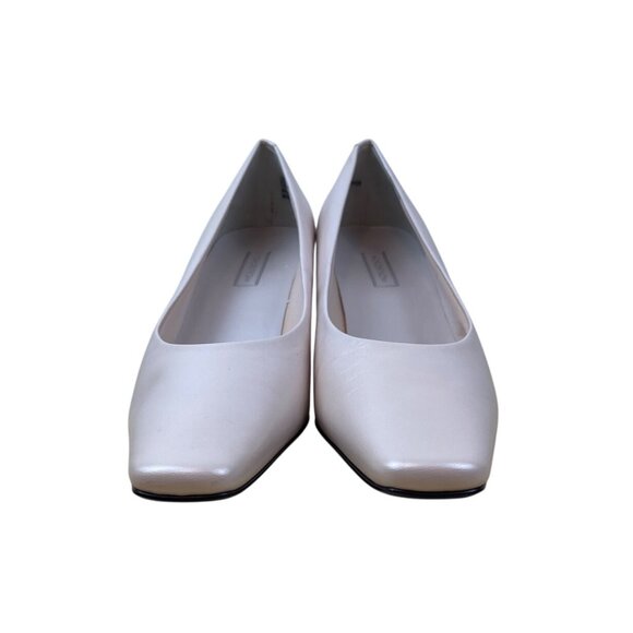 Nordstrom Women’s Rose Leather Block Heel Square Toe Glide Pumps Size 10M - Picture 2 of 8